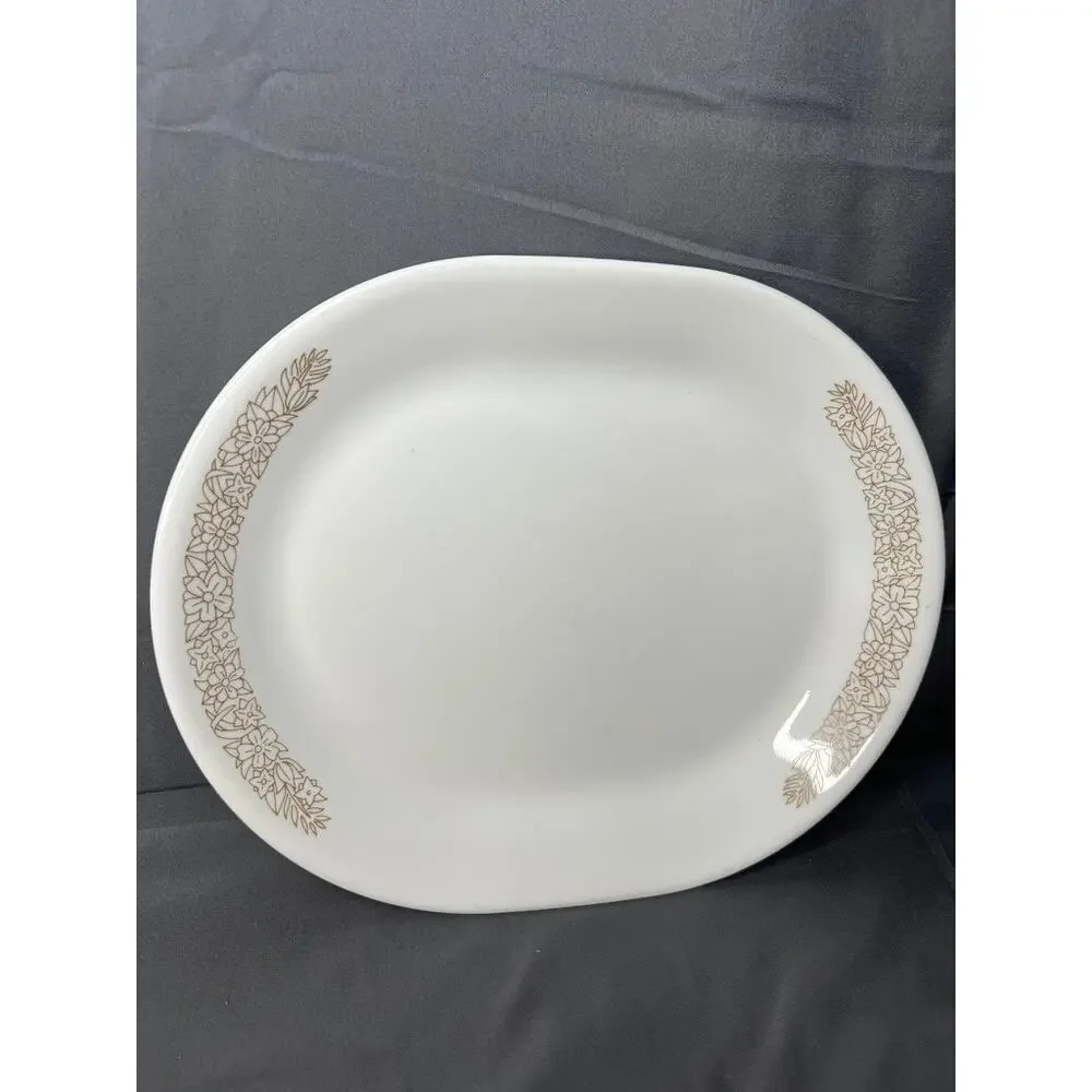 Vintage Corelle Woodland Brown 12x10 Serving Platter USA